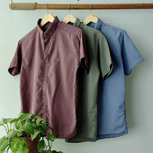 پیراهن آستین کوتاه ساده مردانه سریB (کد ۱114)