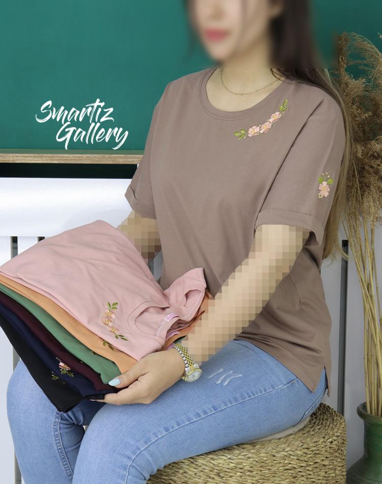 تیشرت گلدوزی زنبق
