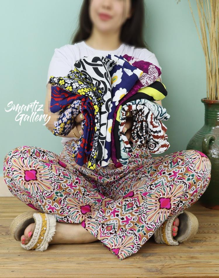 شلوار نخی طرحدار