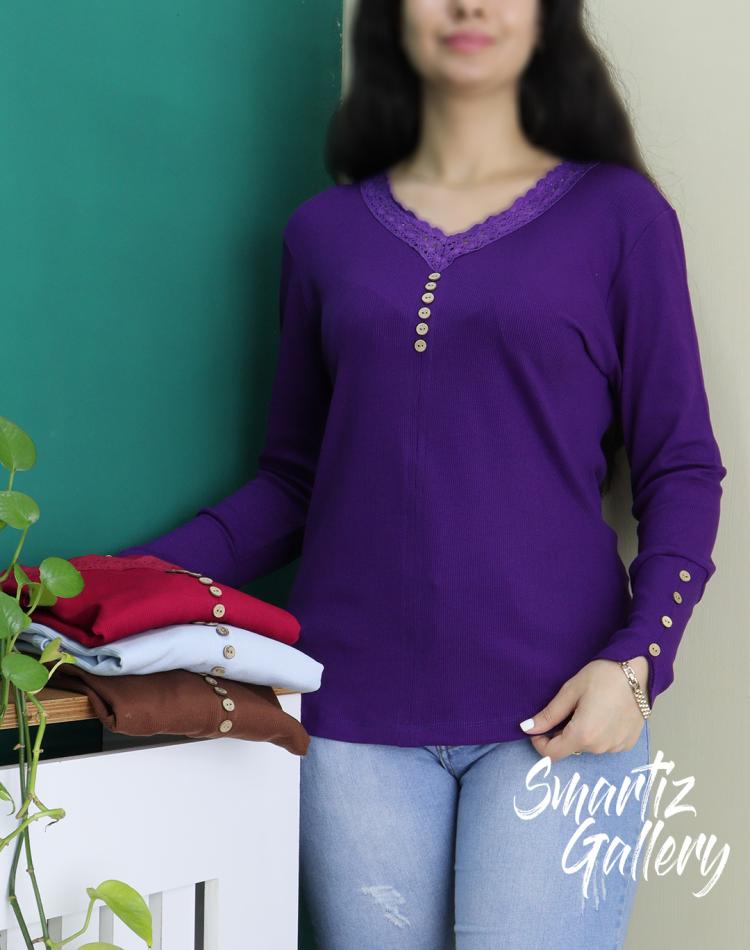 بلوز یقه گیپور ماهرخ