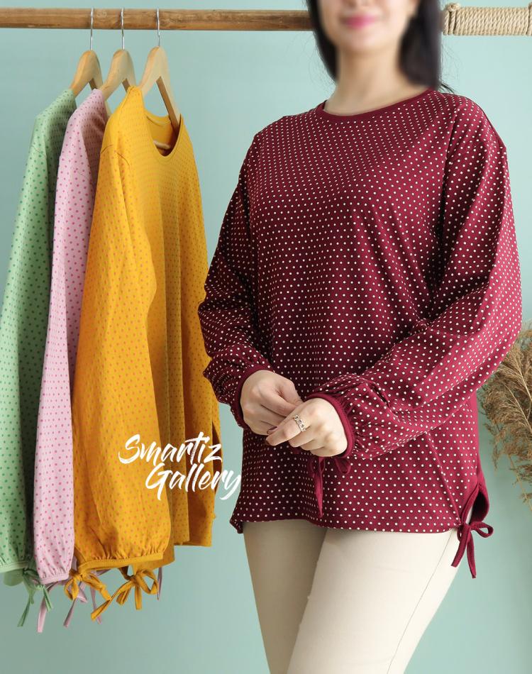 بلوز پایین بندی خالخالی