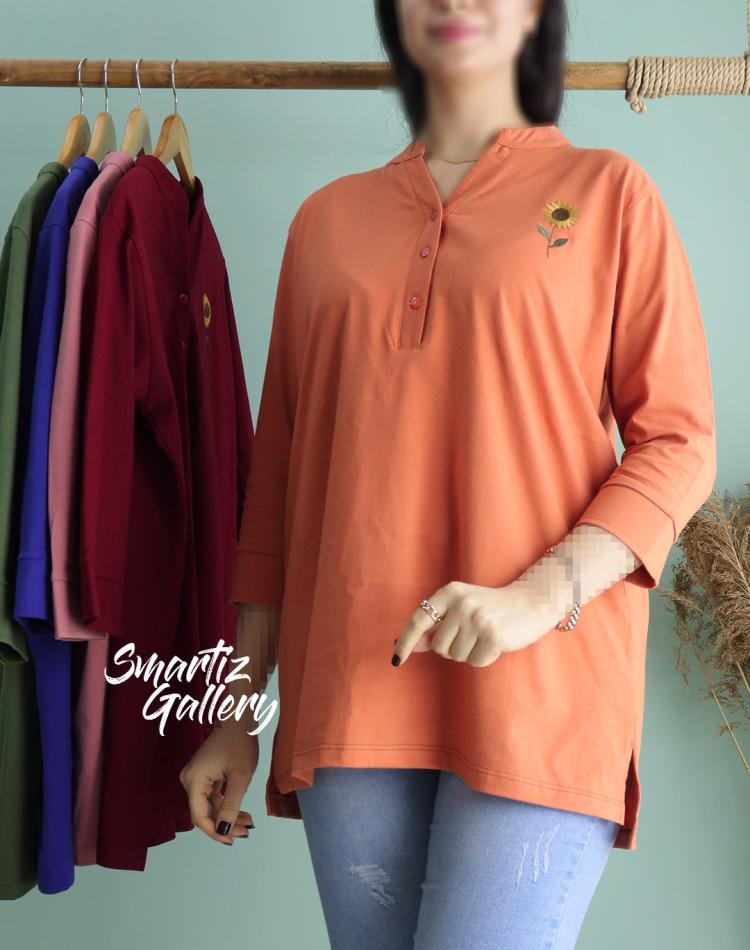 بلوز 3 دکمه آفتابگردون