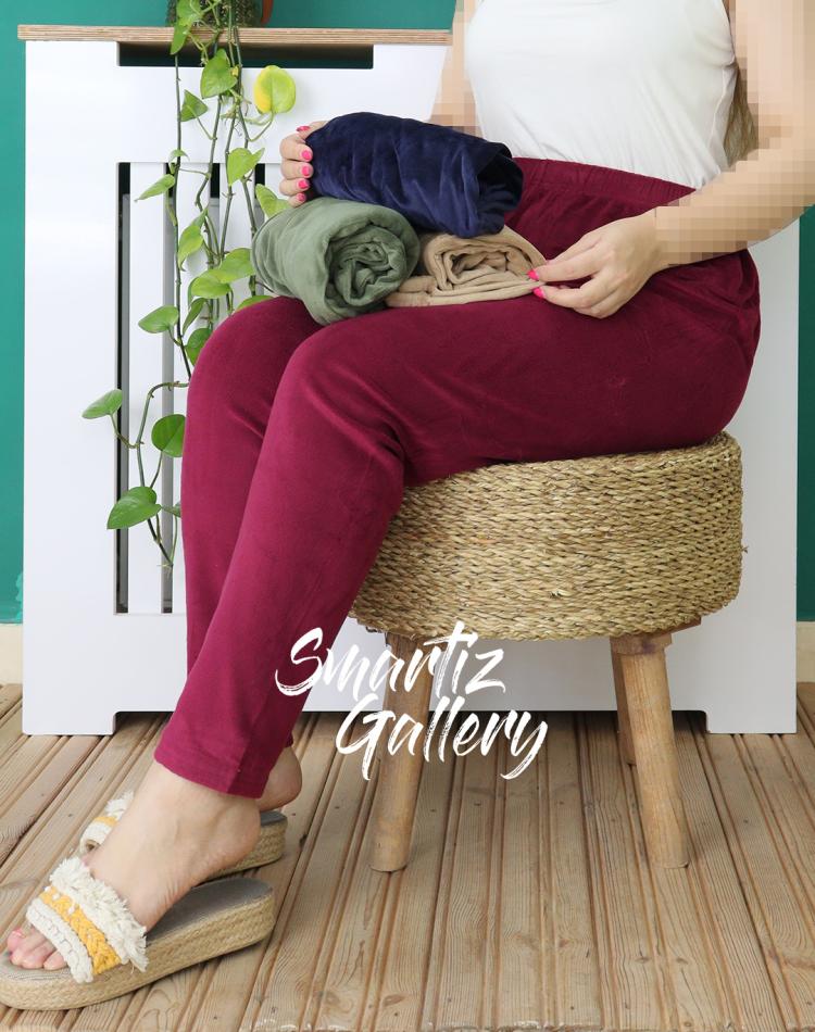 شلوار مخمل ساده قواره بزرگ