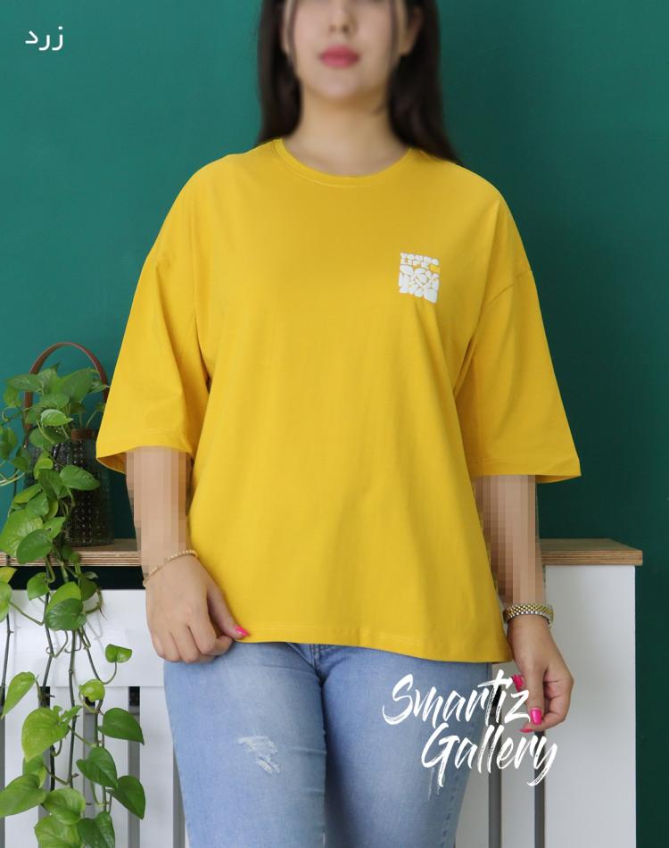 تیشرت پشت چاپ گل (ایراددار)