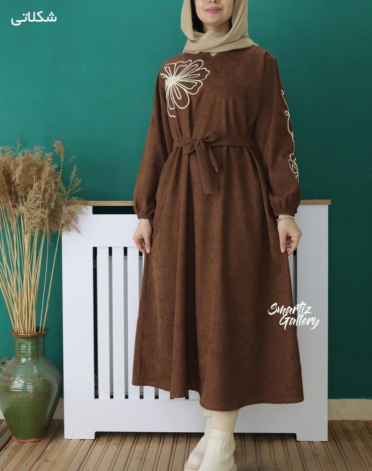 پیراهن عبایی گلبرگ