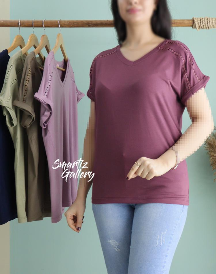 تیشرت آستین پاکتی گیپور