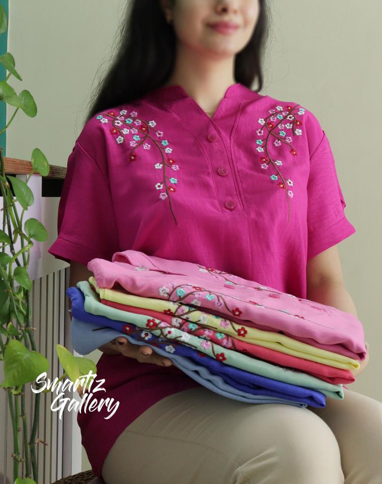 شومیز گلدوزی شکوفه