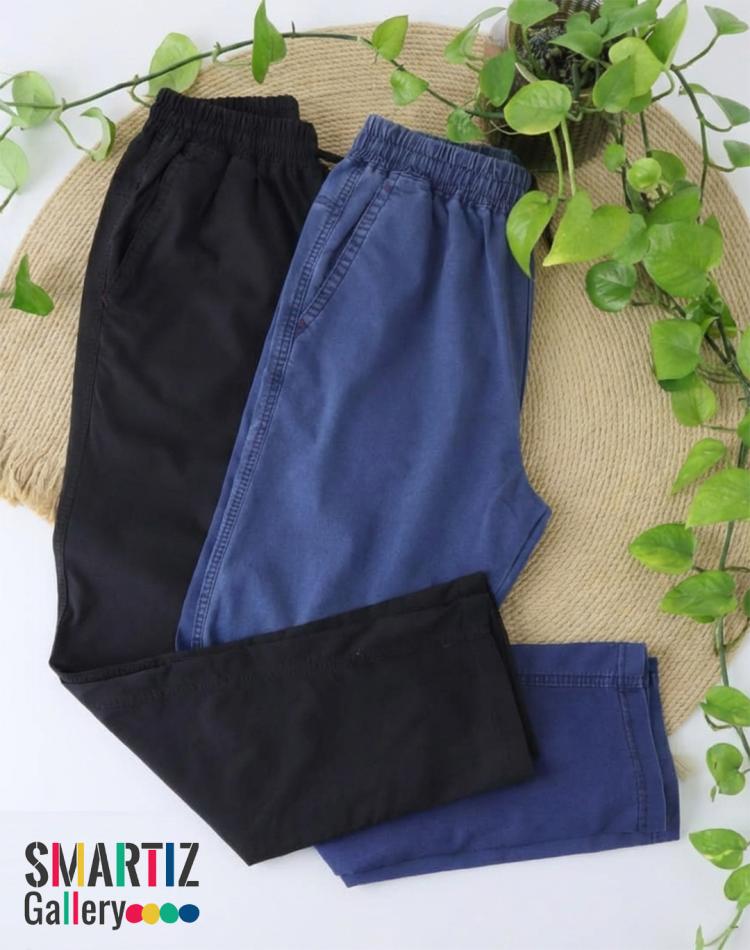 شلوار جین کاغذی دمپا ساده