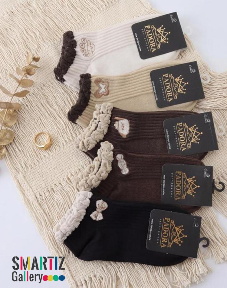 جوراب مچی لبه چین دار
