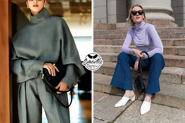 بلوز یقه اسکی زنانه