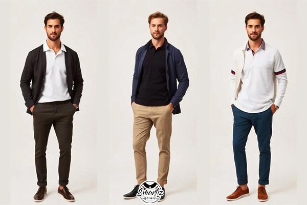 روی تیشرت یقه دار مردانه چی بپوشیم