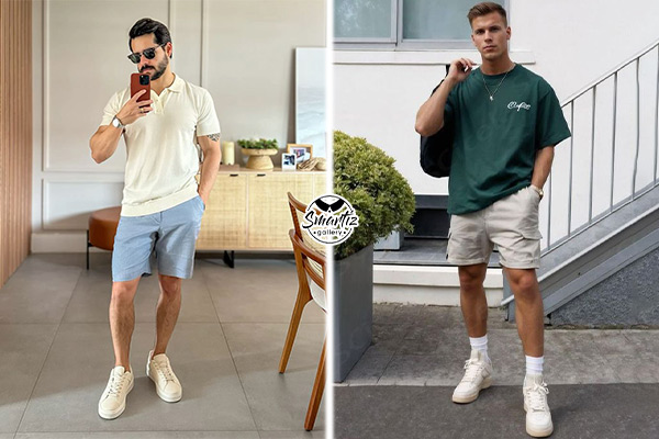 کتانی یا اسنیکر با شلوارک مردانه