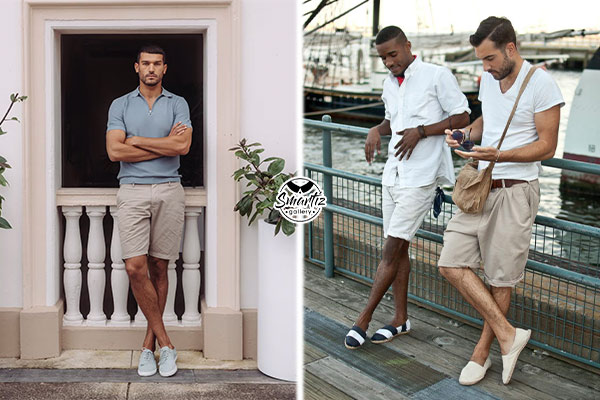 ترکیب کفش اسپادریل با شلوارک مردانه