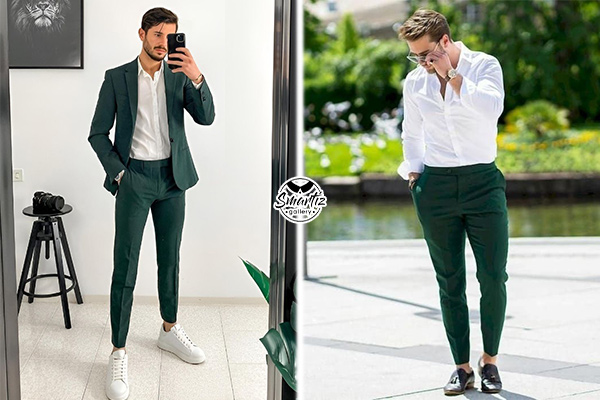 استایل کلاسیک تولد مردانه با پیراهن سفید و شلوار یشمی