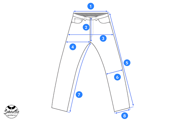 راهنمای گام‌به‌گام اندازه‌گیری دور کمر، باسن و قد شلوار
