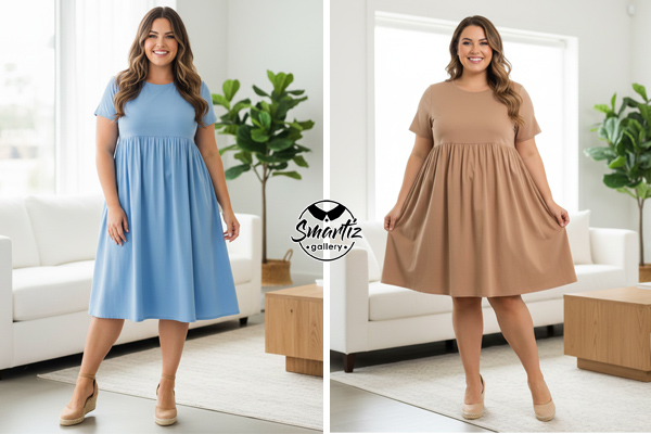 پیراهن‌های کوتاه تا روی زانو