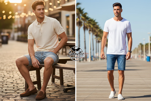 چه مدل تیشرتی با شلوارک لی مردانه ست کنیم؟