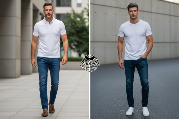 چه مدل تیشرتی با شلوار لی راسته ست میشه؟