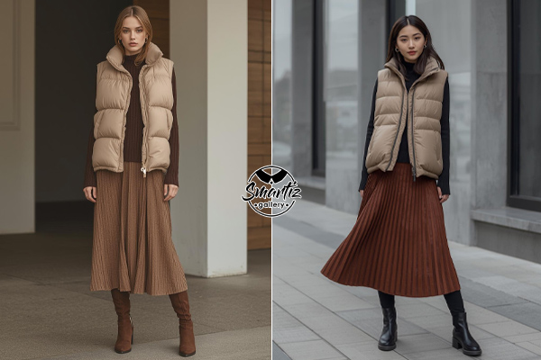 استایل پافر و دامن