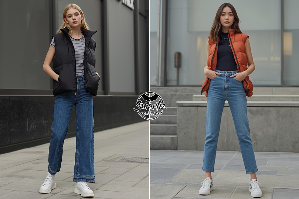 استایل پافر با شلوار جین