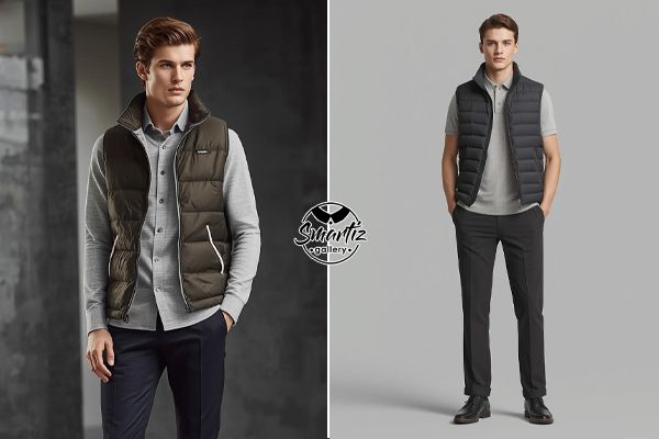 استایل پافر با تیشرت یقه دار مردانه