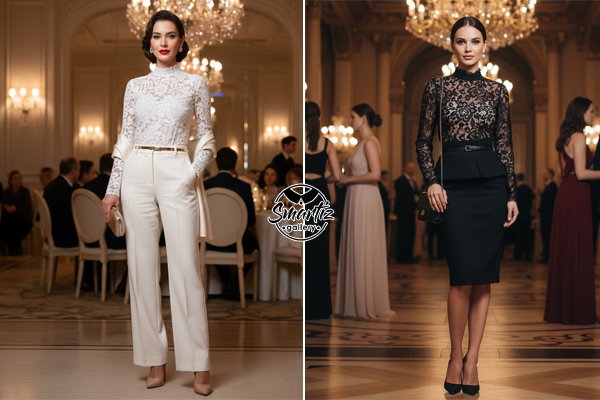 اکسسورهای تکمیل کننده استایل مجلسی با بلوز گیپوری